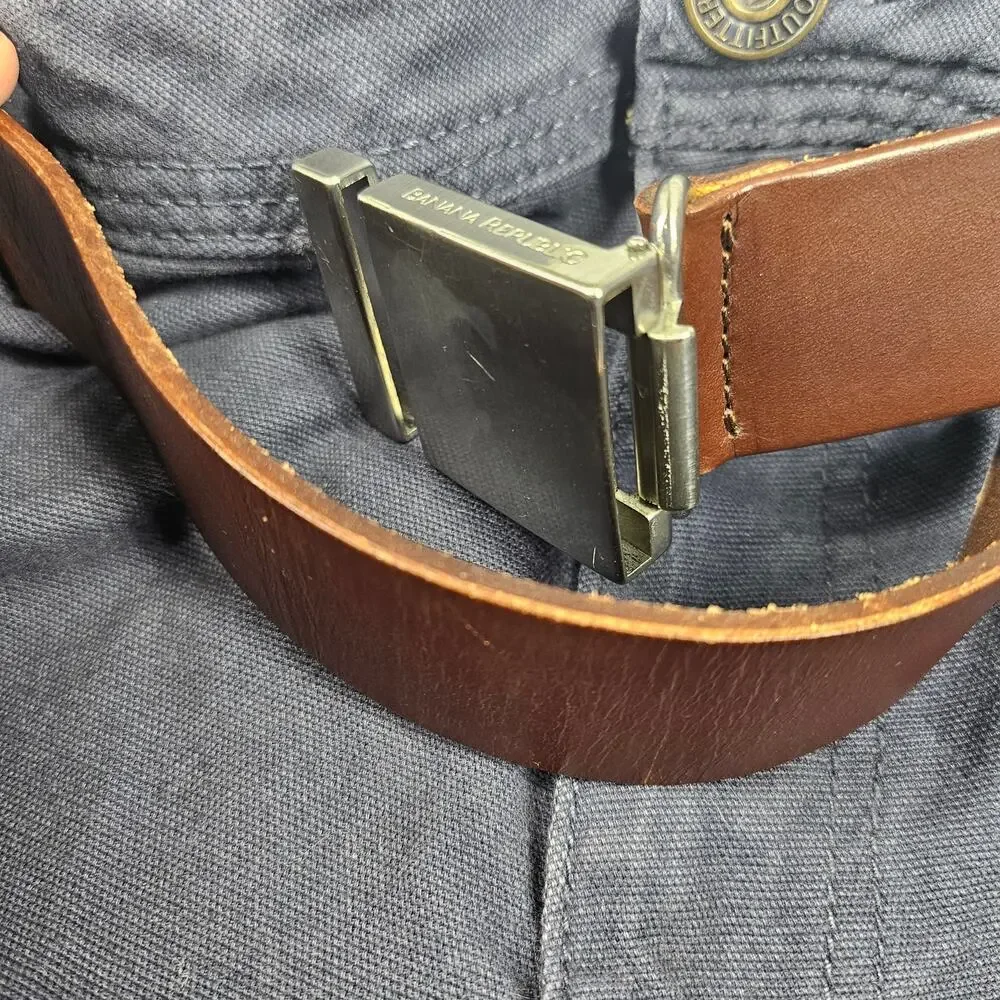 BANANA REPUBLIC GENUINE ITALIAN LEATHER BELT – WOMEN’S M –  HOLELESS LOCK BUCKLE